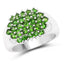 Bague de fiançailles en argent sterling avec chrome diopside véritable de 1,93 carat