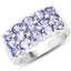 2.55 Carat Genuine Tanzanite Sterling Silver Engagement Ring