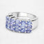 2.55 Carat Genuine Tanzanite Sterling Silver Engagement Ring