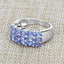 2.55 Carat Genuine Tanzanite Sterling Silver Engagement Ring