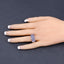 2.55 Carat Genuine Tanzanite Sterling Silver Engagement Ring