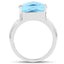 7.50 Carat Genuine Swiss Blue Topaz Sterling Silver Ring