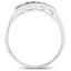 Anillo de Compromiso de Plata Esterlina con Diamante Azul Genuino de 0.48 Quilates