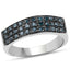 0.40 Carat Genuine Blue Diamond Sterling Silver Engagement Ring