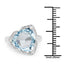 Bague de fiançailles en argent sterling avec topaze bleue de 8,30 carats et diamants