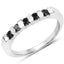 0.50 Carat Genuine Black Diamond Sterling Silver Ring