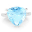 9.00 Carat Genuine Blue Topaz Sterling Silver Ring
