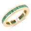1.43 Carat Genuine Emerald 14K Yellow Gold Engagement Ring