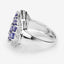 Anillo de Plata Esterlina con Tanzanita y Topacio Blanco de 2.41 Quilates