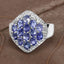 Anillo de Plata Esterlina con Tanzanita y Topacio Blanco de 2.41 Quilates