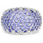 Bague en argent sterling de 3,01 carats en tanzanite véritable et diamants blancs