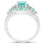 2.13 Carat Genuine Emerald Sterling Silver Engagement Ring