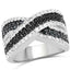 1.57 Carat Genuine Blue, White & Black Diamond Sterling Silver Ring