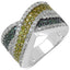 1.44 Carat Multi Diamond Sterling Silver Engagement Ring