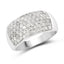 Anillo de Compromiso de Diamante Blanco Genuino de 1.21 Quilates en Plata de Ley