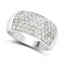 Anillo de Compromiso de Diamante Blanco Genuino de 1.21 Quilates en Plata de Ley