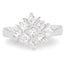 Bague en saphir blanc véritable de 1,08 carat en argent sterling .925