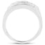 Bague de fiançailles en saphir blanc de 0,70 carat en argent sterling