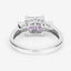 0.96 Carat Genuine Pink Sapphire .925 Sterling Silver Engagement Ring