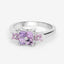 0.96 Carat Genuine Pink Sapphire .925 Sterling Silver Engagement Ring