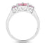 0.96 Carat Genuine Pink Sapphire .925 Sterling Silver Engagement Ring