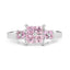 0.96 Carat Genuine Pink Sapphire .925 Sterling Silver Engagement Ring
