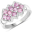 1.20 Carat Genuine Pink Sapphire Sterling Silver Ring