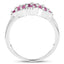 1.20 Carat Genuine Pink Sapphire Sterling Silver Ring