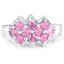 1.20 Carat Genuine Pink Sapphire Sterling Silver Ring