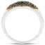 0.45 Carat Genuine Green and Yellow Diamond Sterling Silver Ring