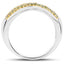 0.43 Carat Genuine Green and Yellow Diamond Sterling Silver Ring