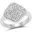 0.23 Carat Genuine White Diamond Sterling Silver Engagement Ring