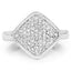 0.23 Carat Genuine White Diamond Sterling Silver Engagement Ring