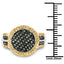 Bague en argent sterling avec diamants verts et jaunes de 0,44 carat