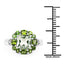 Anillo de Plata de Ley con Amatista Verde de 3.49 Quilates y Diopside Cromado