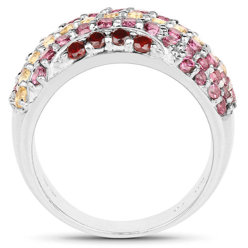 2.35 Carat Multi Stone .925 Sterling Silver Engagement Ring