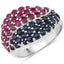 Bague de fiançailles multi-stones de 2,18 carats en argent sterling .925