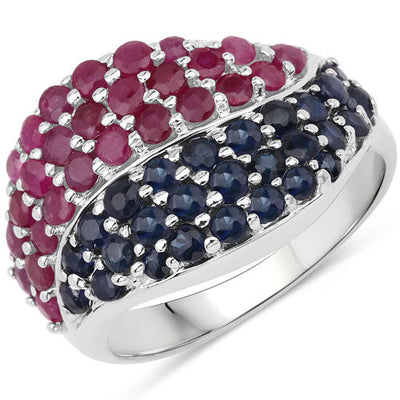 2.18 Carat Multi-Stone .925 Sterling Silver Engagement Ring