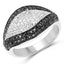 0.51 Carat Genuine Black Diamond & White Diamond Ring