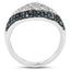 0.50 Carat Blue and White Diamond Sterling Silver Engagement Ring
