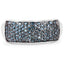 0.42 Carat Genuine Blue Diamond Sterling Silver Engagement Ring