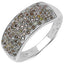 Bague de fiançailles en argent sterling avec diamant blanc véritable de 0,42 carat