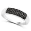 0.22 Carat Genuine Black Diamond Sterling Silver Engagement Ring