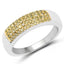0.22 Carat Genuine Yellow Diamond Sterling Silver Engagement Ring
