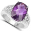 Anillo de Amatista Genuina de 6.50 Quilates en Plata Esterlina .925