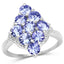 2.07 Carat Genuine Tanzanite Sterling Silver Engagement Ring