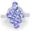 2.07 Carat Genuine Tanzanite Sterling Silver Engagement Ring