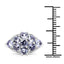 Bague de fiançailles en argent sterling avec tanzanite véritable de 2,07 carats