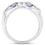 2.31 Carat Genuine Tanzanite Sterling Silver Engagement Ring