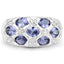 2.31 Carat Genuine Tanzanite Sterling Silver Engagement Ring